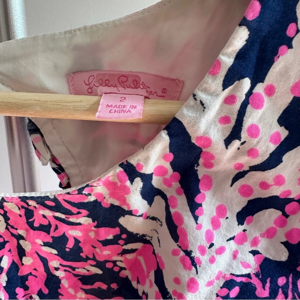 Lilly Pulitzer Fiesta Stretch Light Pascha Pink Aquadesiac Dress Size 2 - Picture 5 of 7
